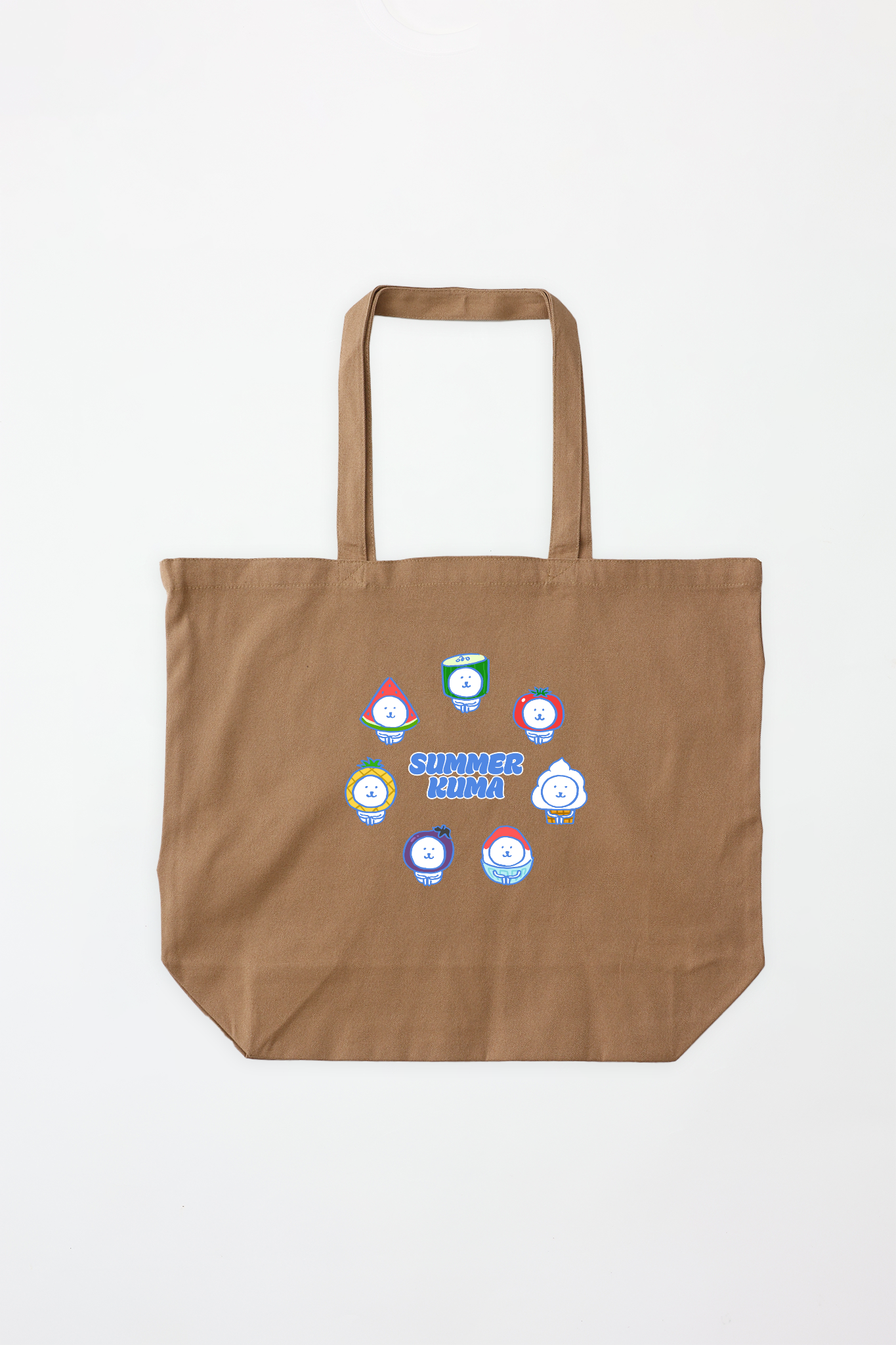トートバッグ kuma ナガノキャラクターズ summer kuma(blue) トートバッグ Lサイズ