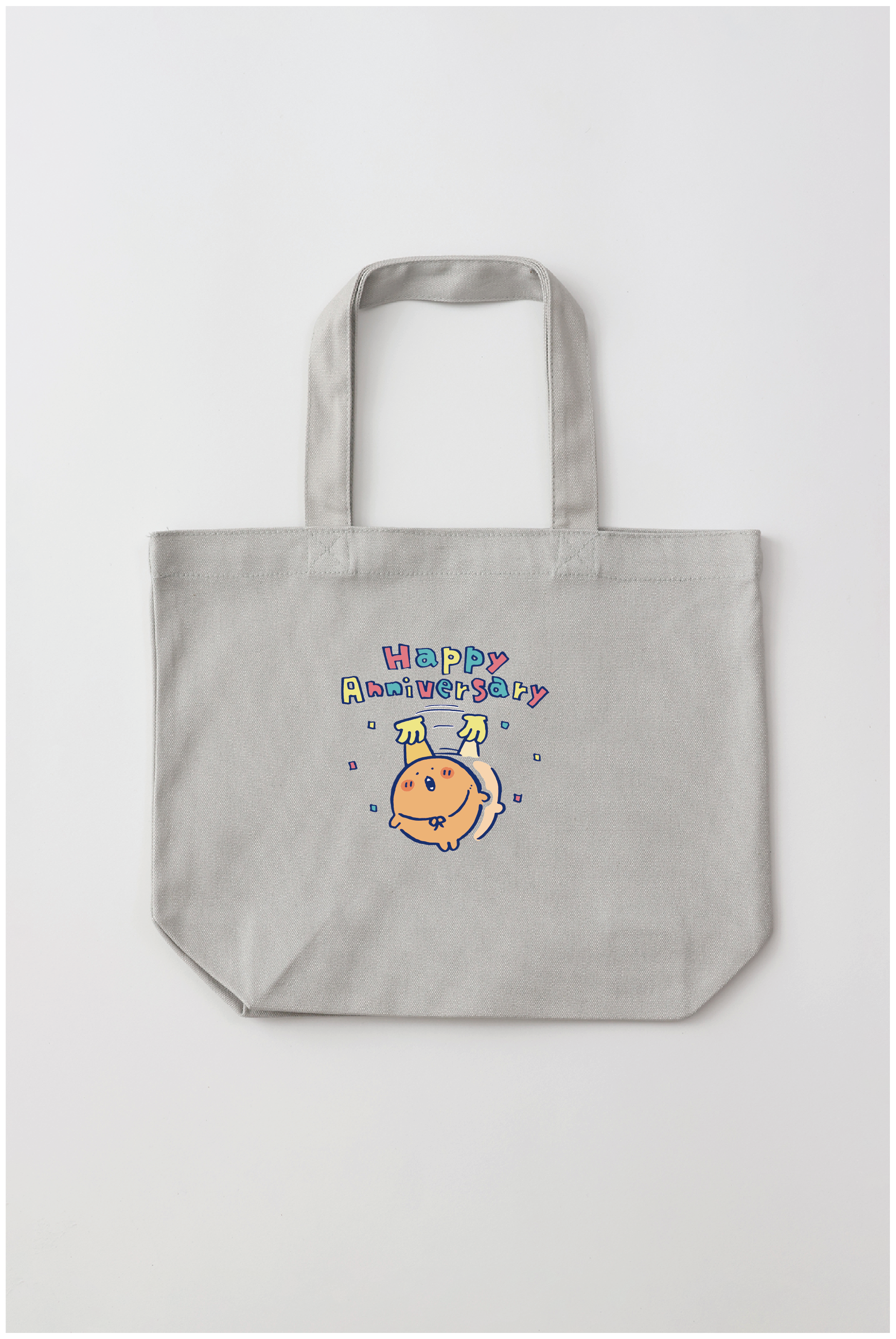 ナガノキャラクターズ もぐらコロッケ Happy Anniversary トートバッグ