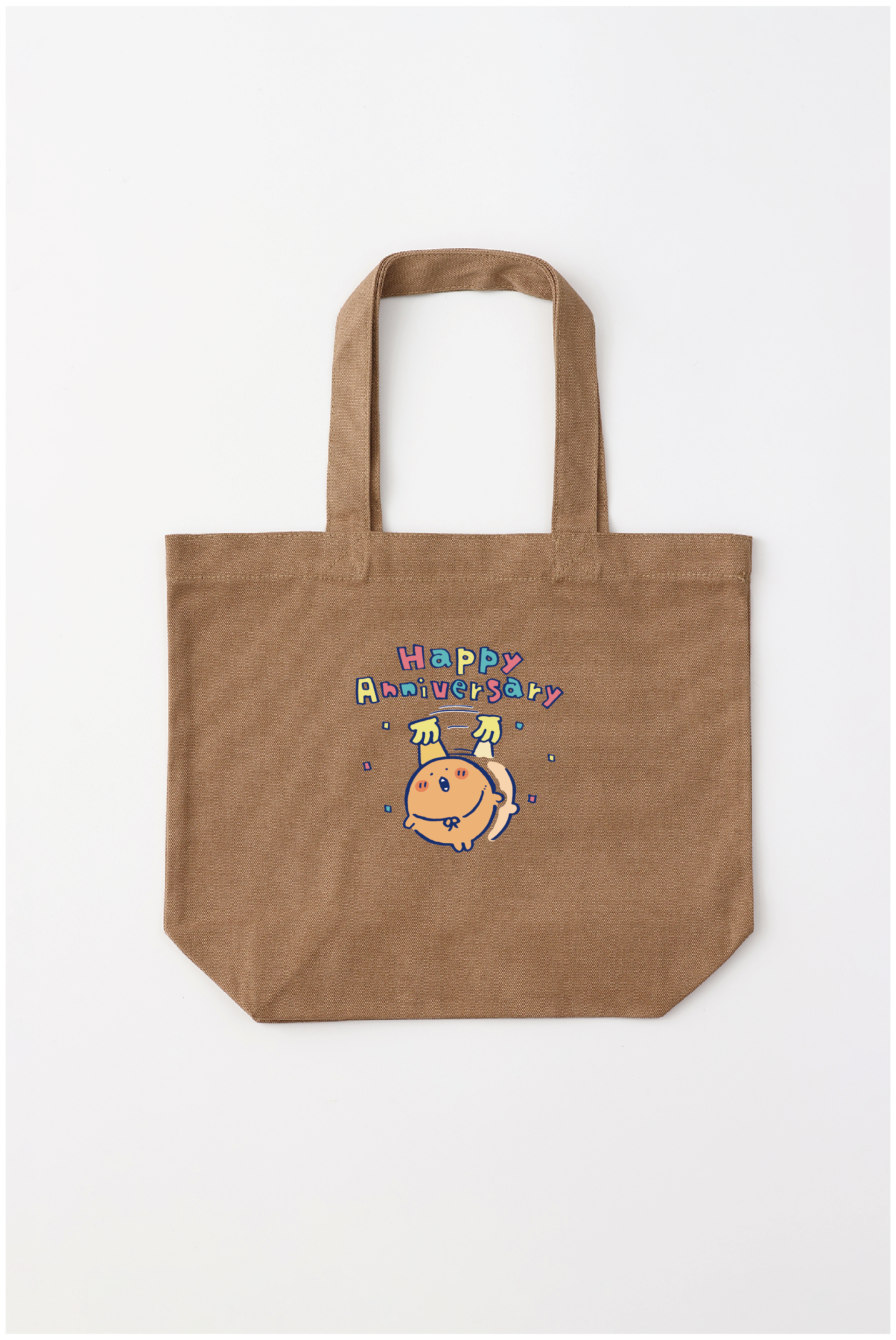 ナガノキャラクターズ もぐらコロッケ Happy Anniversary トートバッグ