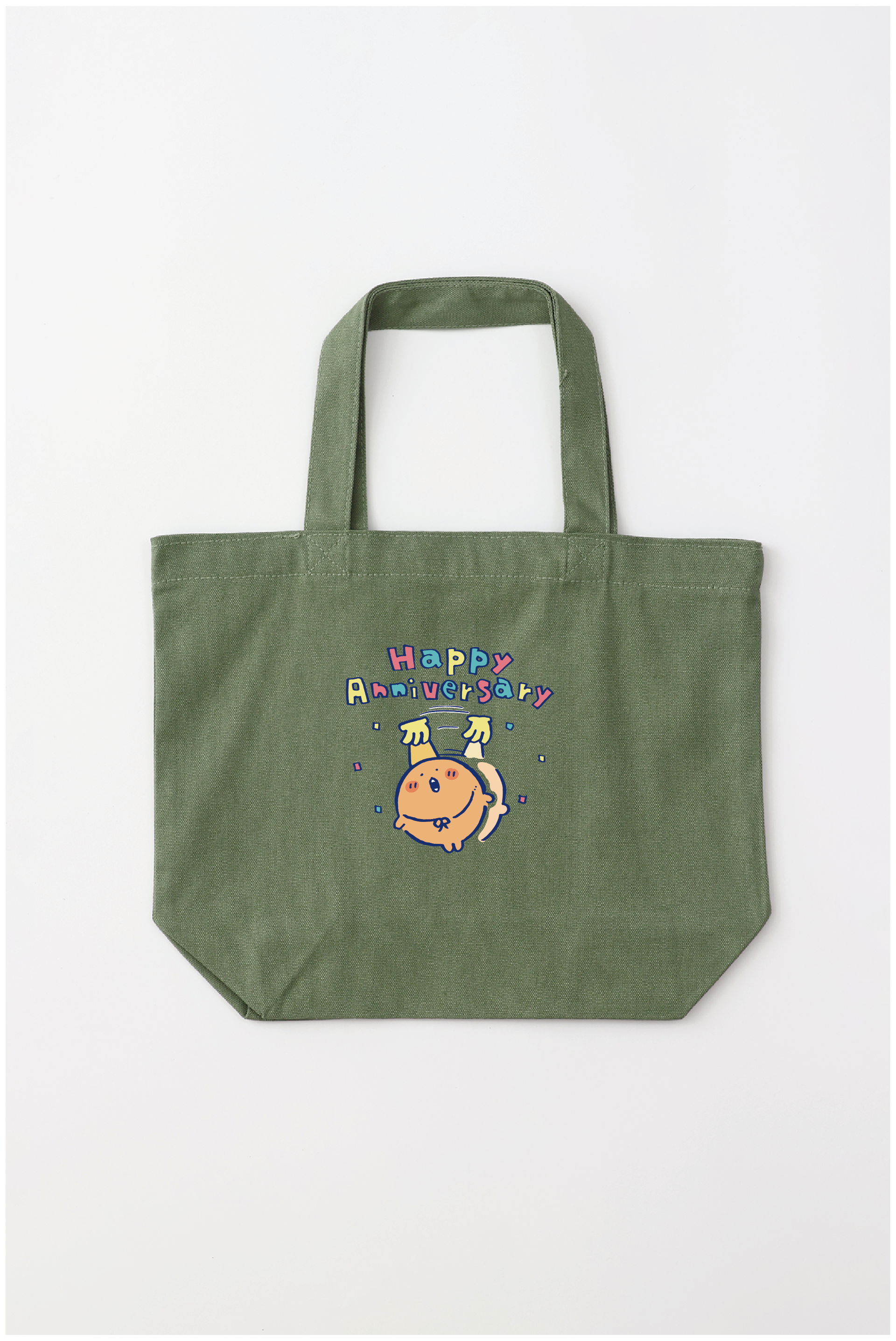 ナガノキャラクターズ もぐらコロッケ Happy Anniversary トートバッグ