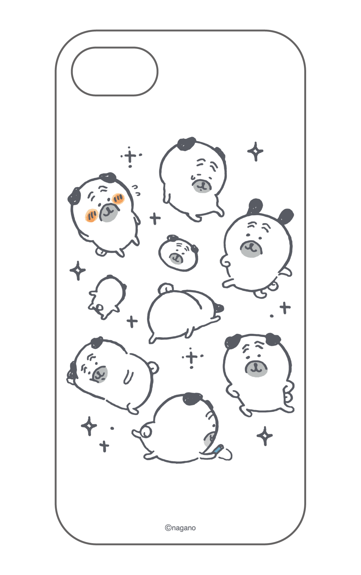 ナガノキャラクターズ パグ（いっぱい） 名入れスマホケース – Talking ODM