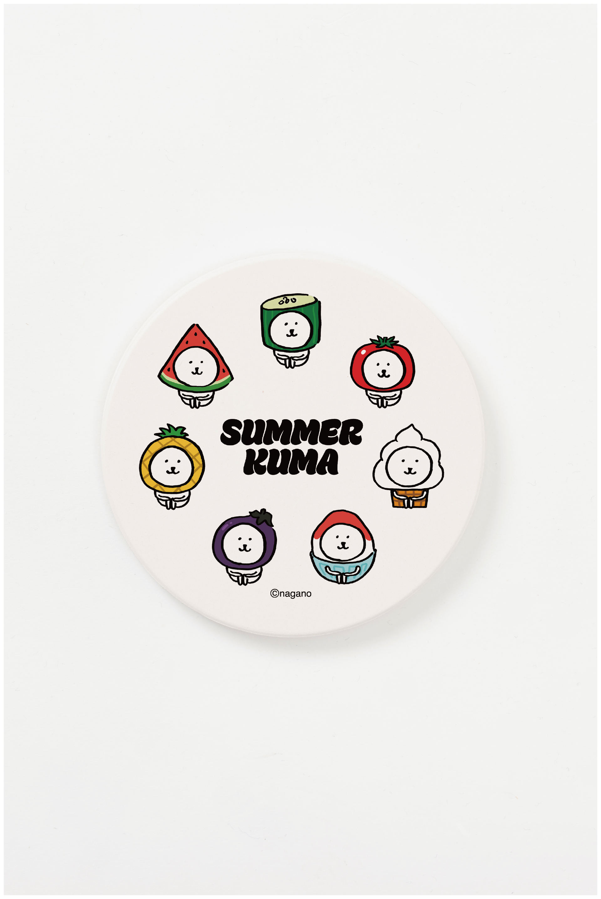 ナガノキャラクターズ summer kuma 円形コースター – Talking ODM